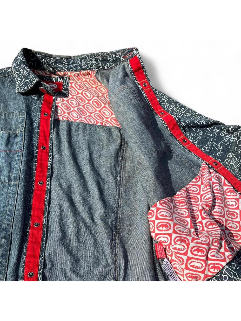 42-Echo denim jacket with all-over print, featuring a unique design - Picture 8 of 8